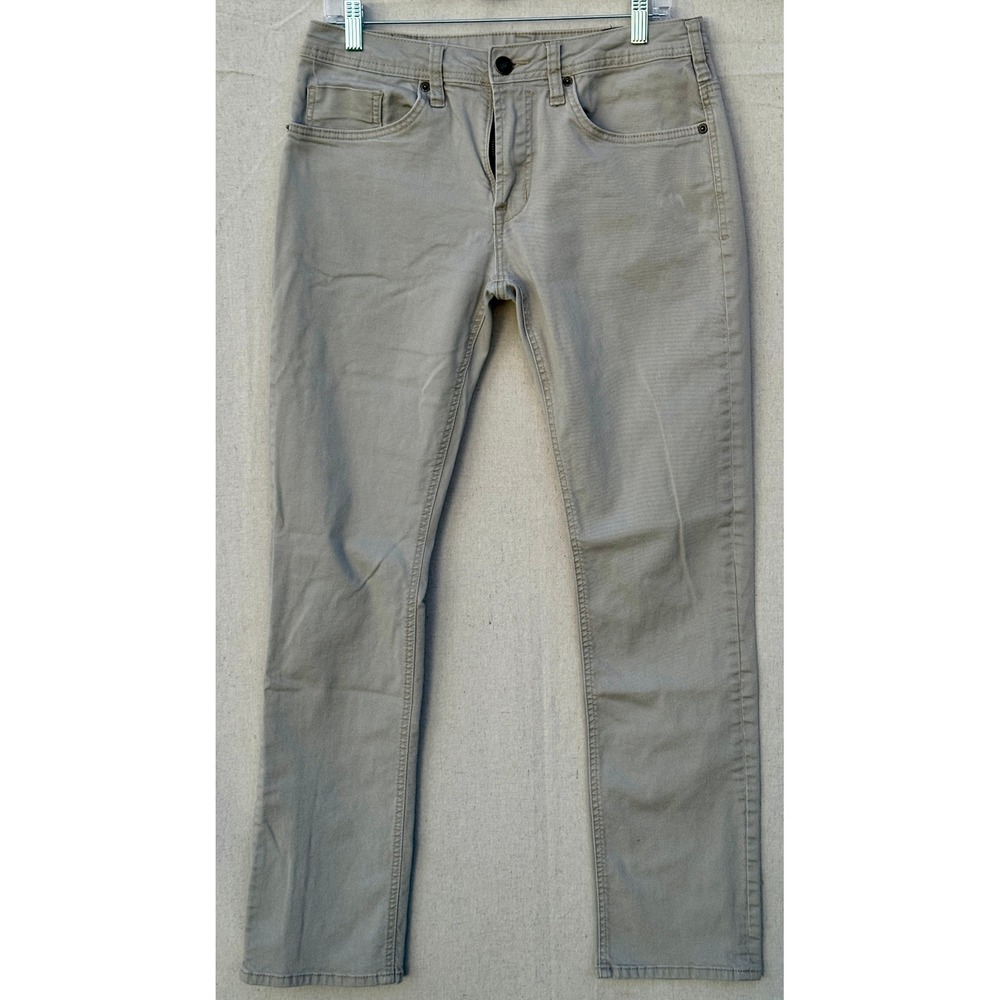 Buffalo David Bitton Ash-X Slim Stretch Jeans Mens 32x34 Tan Khaki Five Pocket - Picture 3 of 7